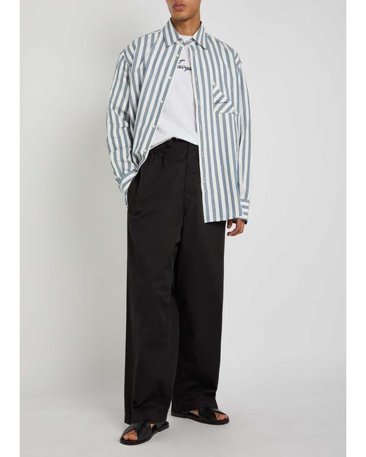 Jacquemus Blue Striped Shirt for men