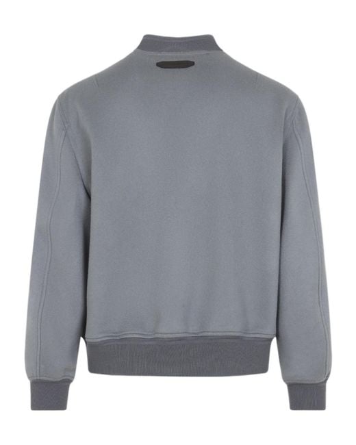 Brioni Gray Long-Sleeve Zip-Up Jacket for men