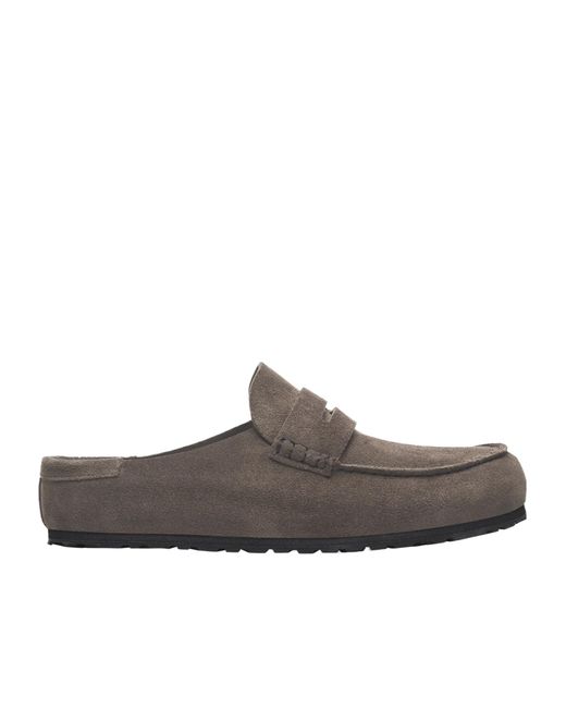 Birkenstock Brown Round-Toe Slippers for men