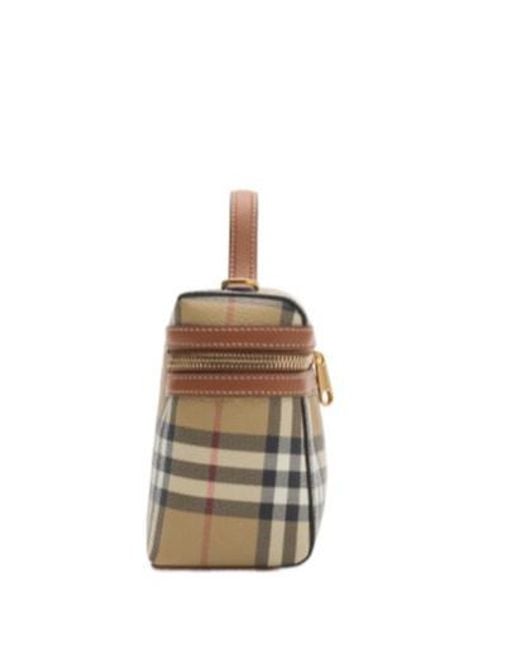 Burberry Multicolor Mini Checked Zip-Around Vanity Crossbody Bag