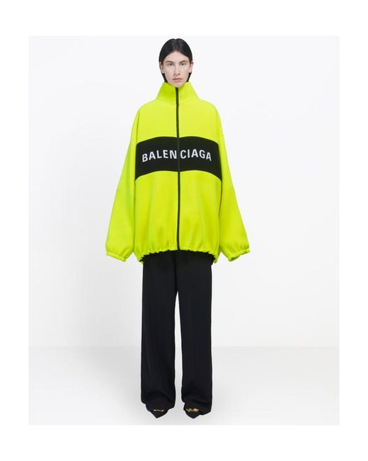 Balenciaga Yellow Logo Zipper Casual Jacket