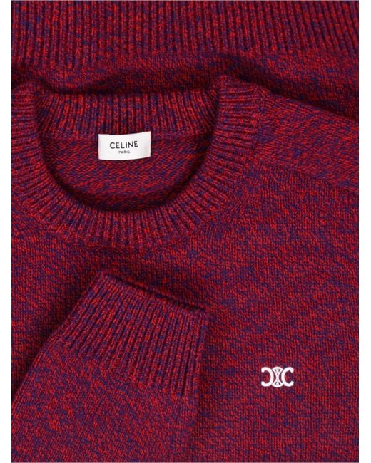 Céline Red Crewneck Sweater for men