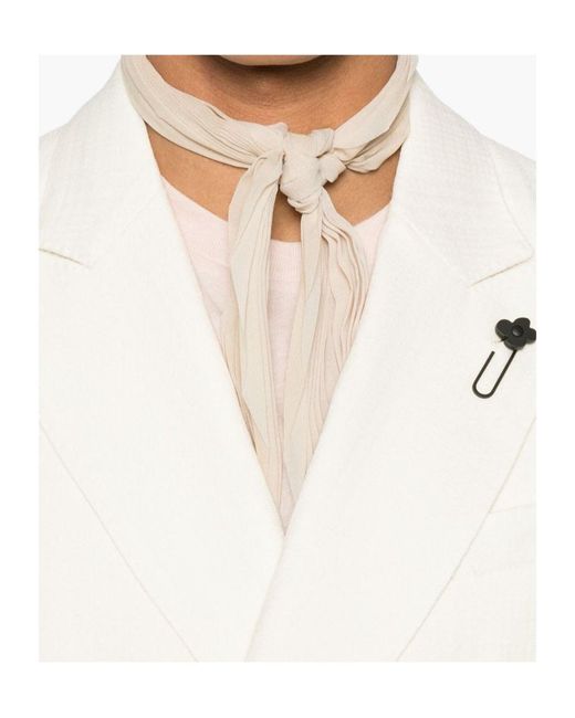 Lardini White Double-Breasted Blazer for men