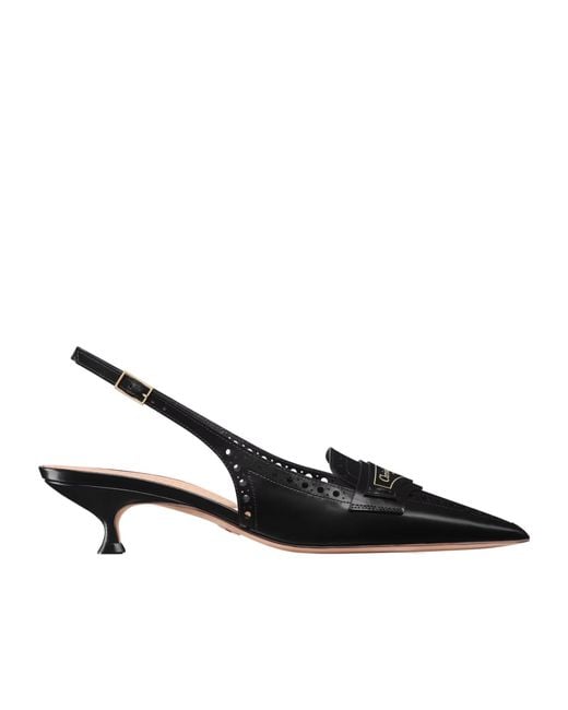 Dior Black Christian Boy Pointed Toe Slingback Pumps