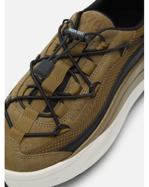 Moon Boot Green Suede And Polyester Sneakers for men