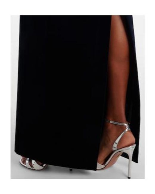 Emilia Wickstead Black Laelia Cotton Velvet Gown