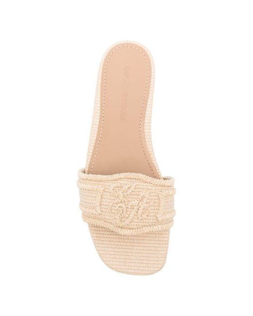 Emporio Armani Natural Woven Sandals