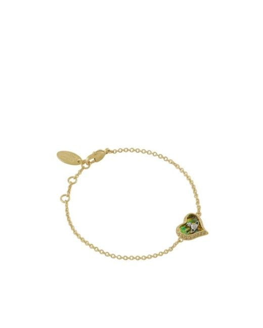 Vivienne Westwood Metallic Heart-Charm Bracelet