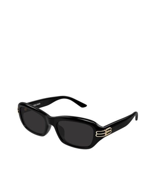 Balenciaga Black Eyewear Rectangular Frame Sunglasses