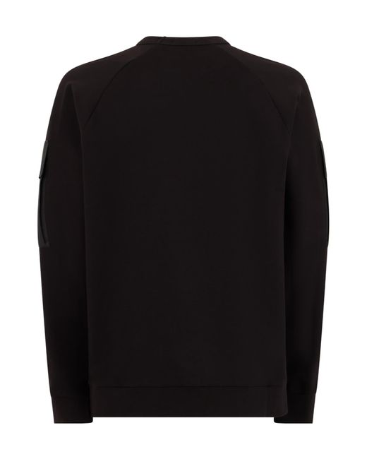 C P Company Black Sleeve Pocket Sweatshirt for men