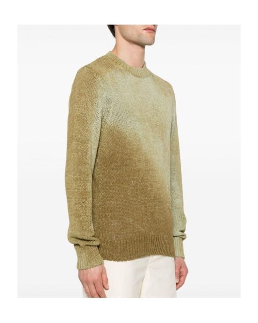 Roberto Collina Green Long-Sleeved Sweater for men
