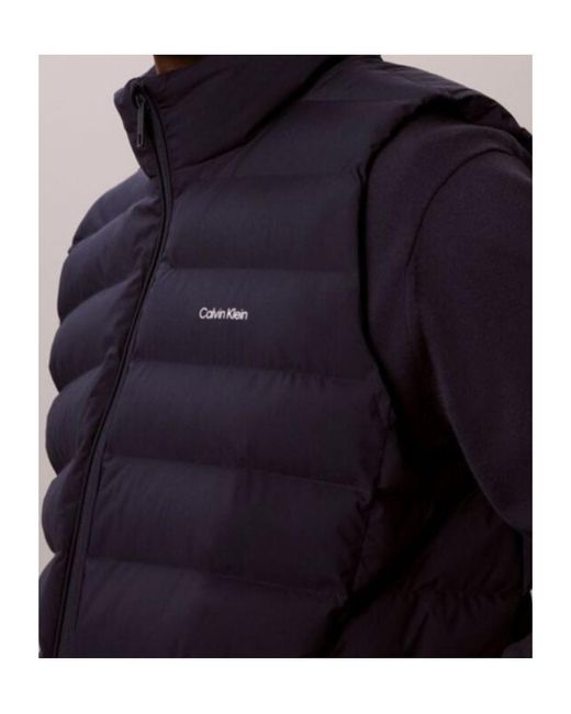 Calvin Klein Blue Lightweight Quilted Vest for men