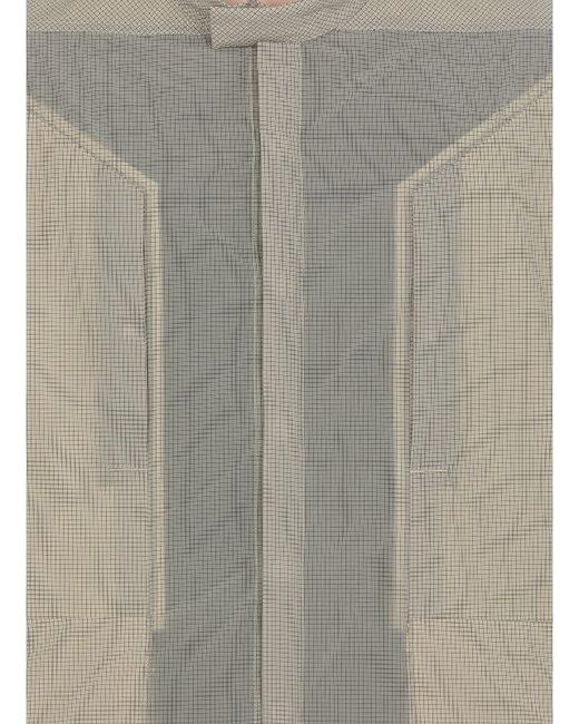 Rick Owens Gray Geometric Pattern Oversized Shirt for men