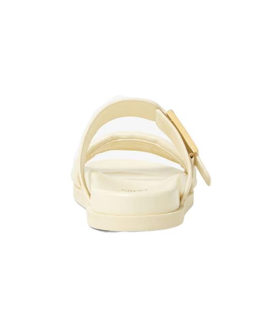 Fendi White Nappa Leather Slides