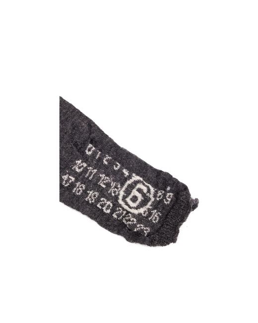 MM6 by Maison Margiela White Numbers-Motif Gloves