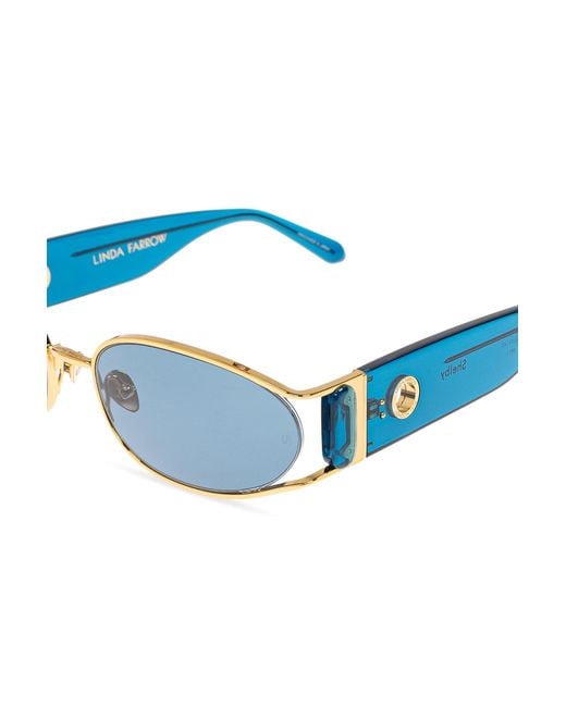 Linda Farrow Blue Full Frame Sunglasses