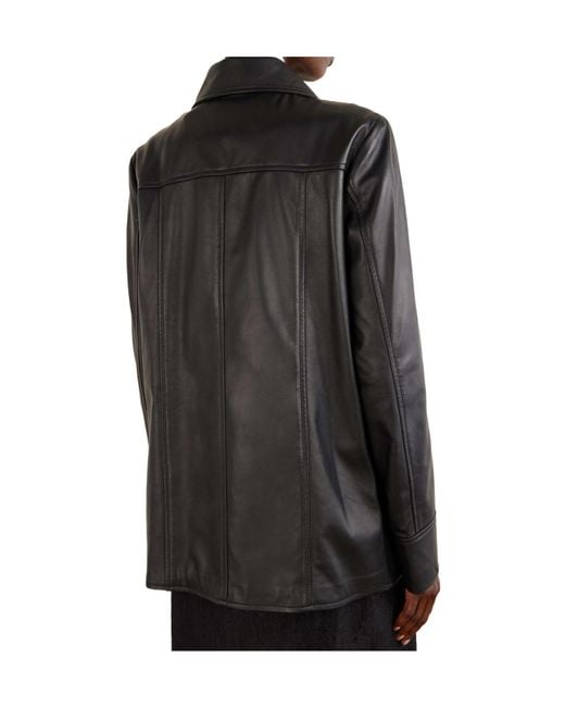 Anna Sui Black Paneled Leather Jacket