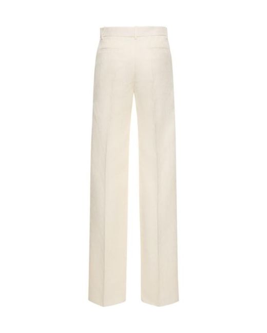 Valentino White Belt-Loop Casual Pants