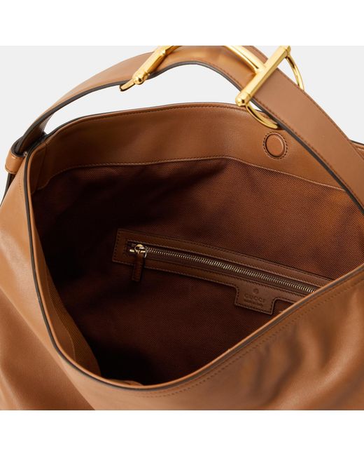 Gucci Brown Solid Color Casual Crossbody Bag