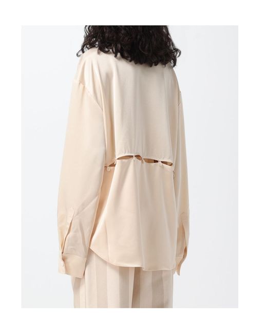 Nanushka Natural Maxon Concealed Fastened Shirt