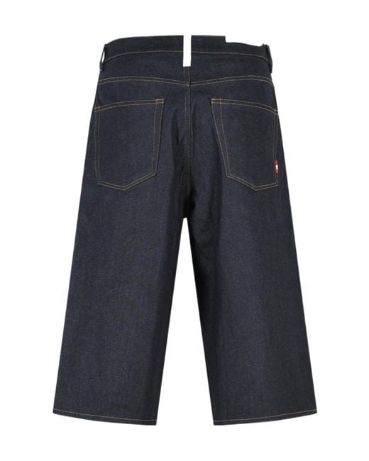 AMISH Blue Huge Denim Bermuda Shorts for men