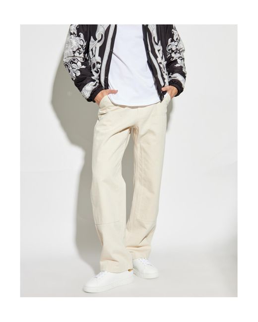 Versace Natural Medusa Head Straight-Leg Pants for men