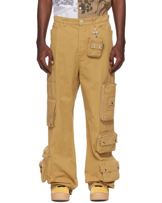 Lanvin Natural Utility-Pockets Straight Trousers for men