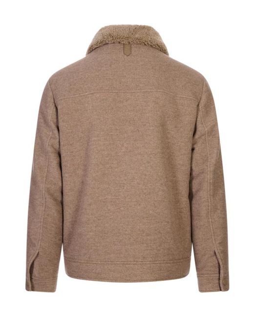 Canali Brown Long-Sleeve Jacket for men