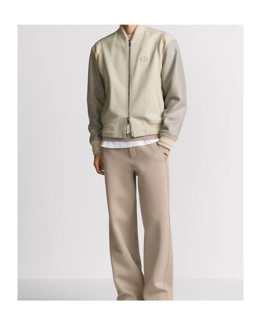 Dior White Cd Icon Varsity Jacket for men
