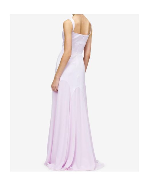 McQueen White Satin Maxi Dress
