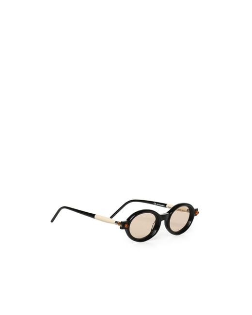 Kuboraum White Geometric Sunglasses for men
