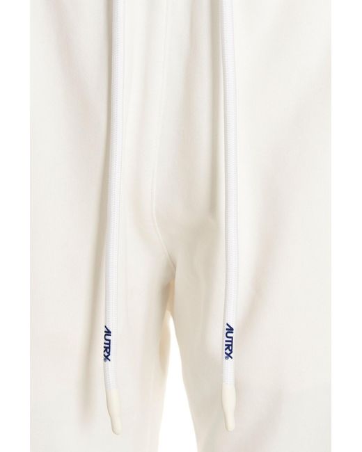 Autry White Logo-Printed Straight-Leg Pants for men