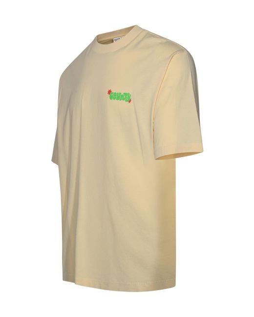 Marcelo Burlon White County Of Milan County Printed Crewneck T-Shirt for men