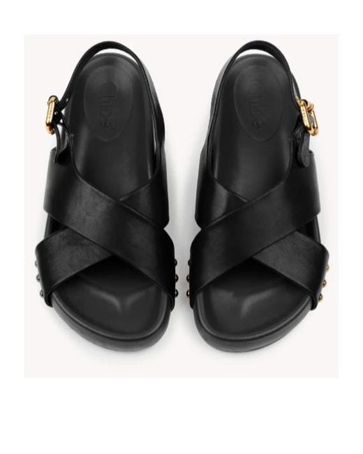 Chloé Black Mae Sandals