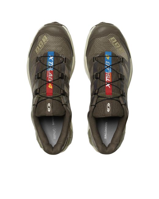 Salomon Lab Gray Salomon Xt-4 Og Aurora Borealis Logo Printed Sneakers for men