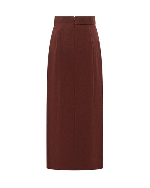Max Mara Purple Zattera Pleated Maxi Skirt