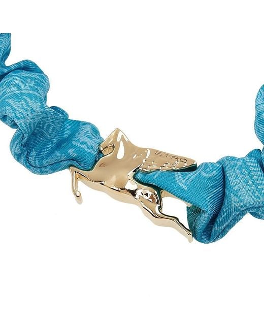 Etro Blue Logo Hair Accessories