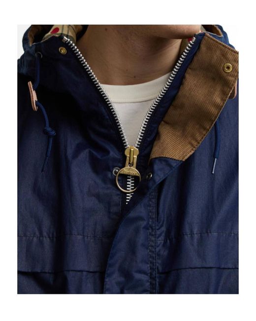 Barbour Blue X Paul Smith Durham Waxed Jacket for men