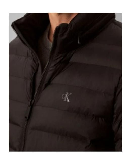 Calvin Klein Black Padded Zip-Up Jacket for men