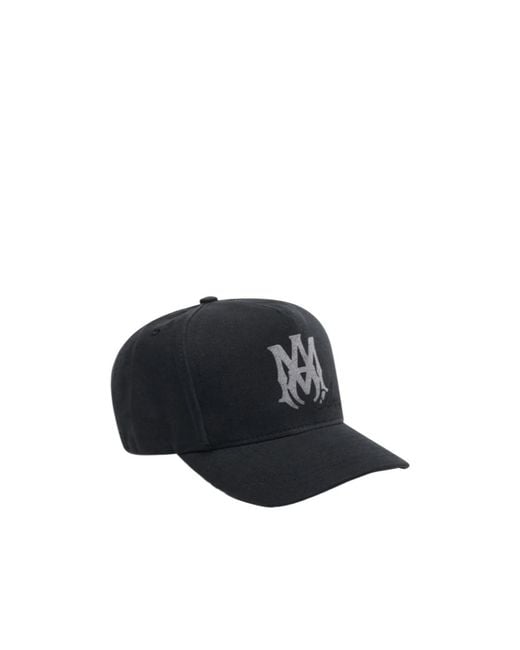 Amiri Black Ma Script Canvas Hat for men