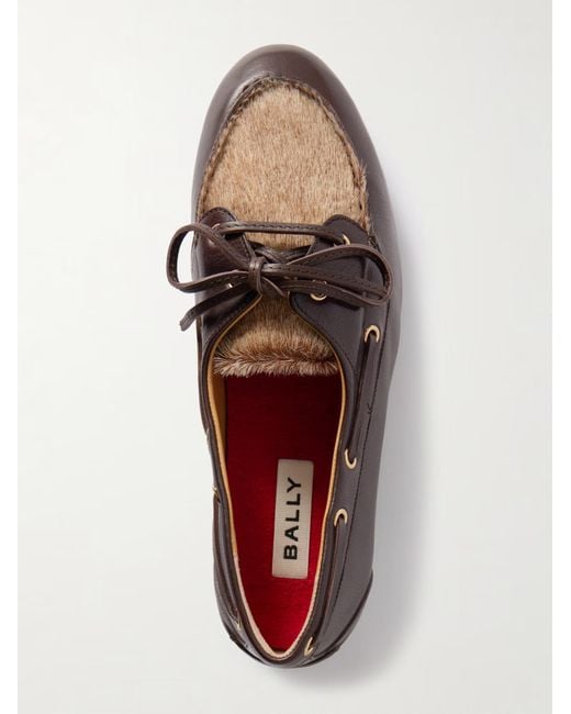 Bally Brown Pinar Leather Boat Shoes