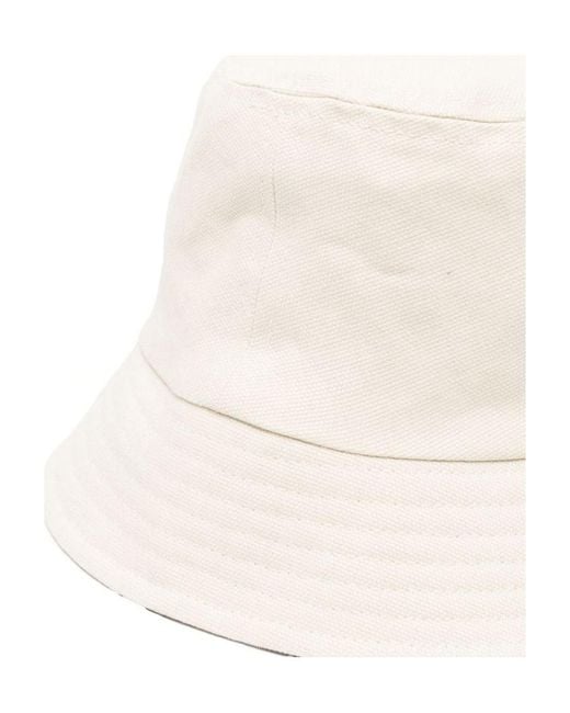 Isabel Marant Pink Logo Embroidered Narrow Brim Bucket Hat