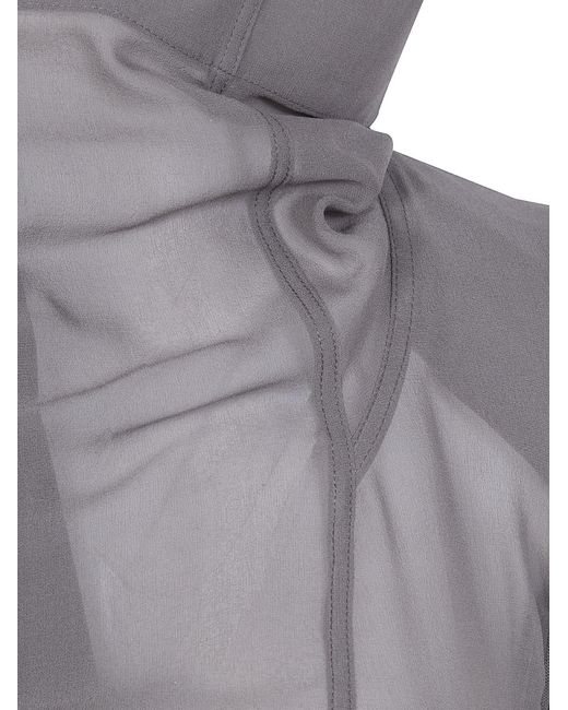 Rick Owens Gray Classic Biker Jacket