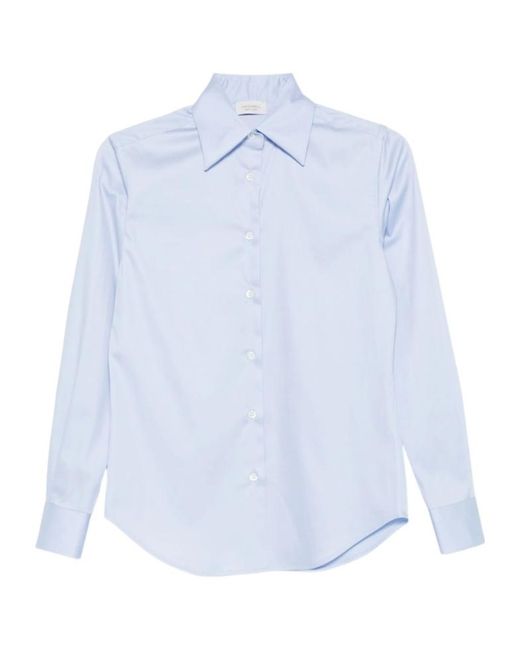 Mazzarelli Blue Long-Sleeve Button-Up Shirt