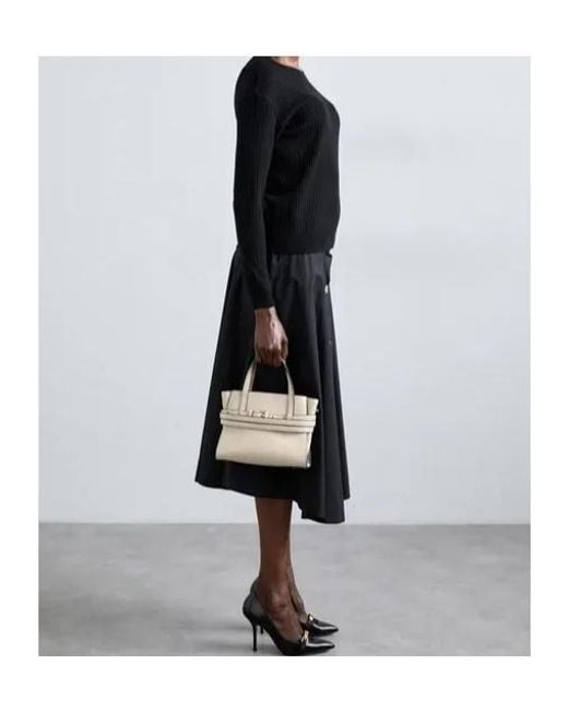 Moschino Natural Zipper Shoulder Bag