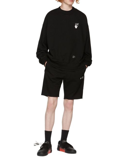 Off-White c/o Virgil Abloh Black Carav Arrows Motif Sweatshirt for men