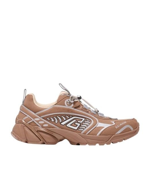 Balmain Brown Cosmic Dust Sneakers