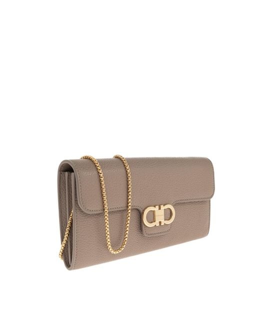 Ferragamo Multicolor Ferragamo Gancini Chain-Linked Wallet