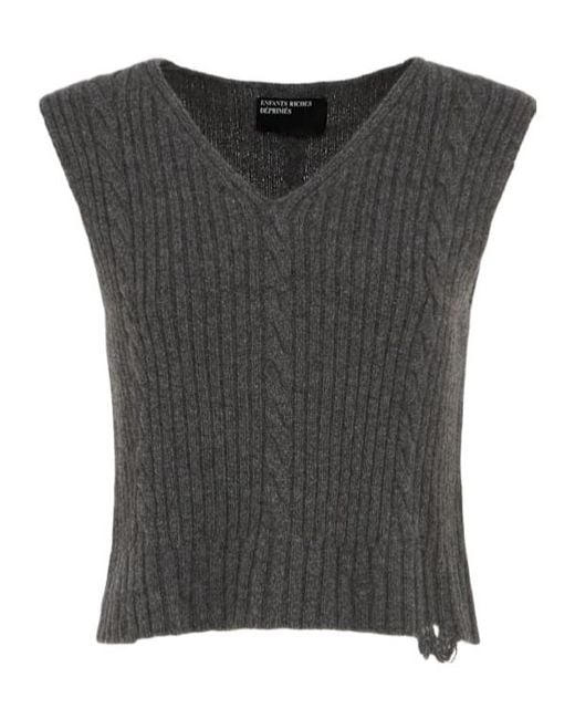 Enfants Riches Deprimes Black Fitted V-Neck Vest