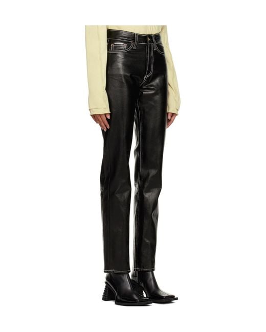 Eytys Black Five-Pocket Denim Trousers